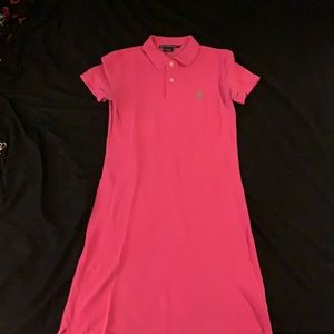 Women’s pink polo dress gently used